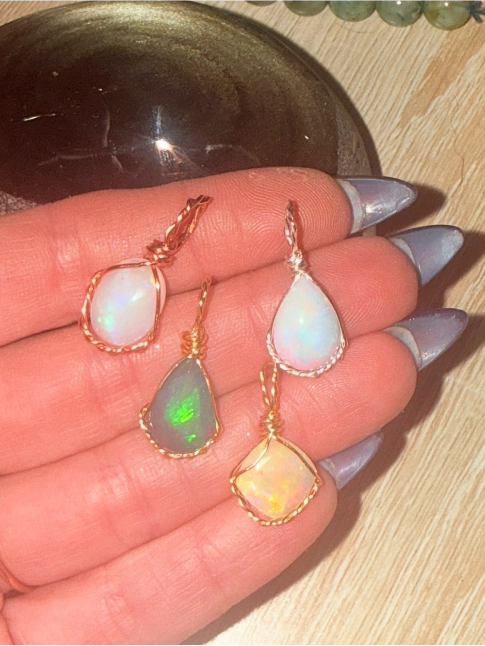 New opal pendants in show